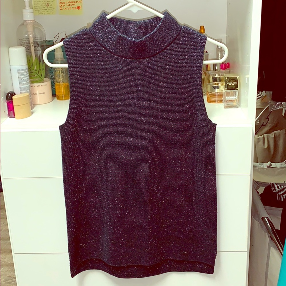Banana Republic Dark Blue Sparkly Sweater Top